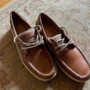 Sperry Men's Tan Leather Boat Shoes-  New!!